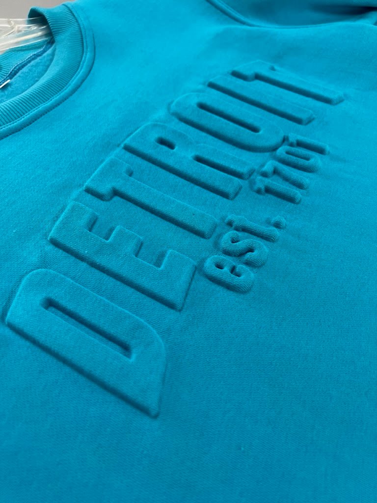 3D Detroit Sweatshirt (Teal Blue)