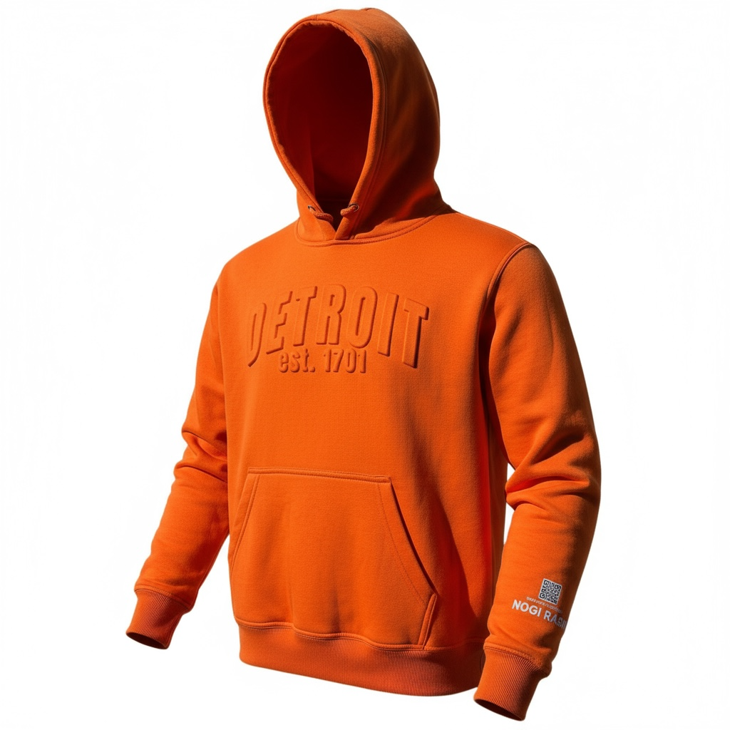 3D Detroit Hoodie (Orange)