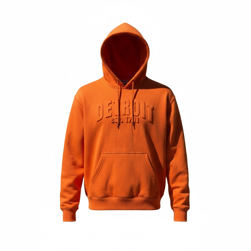 3D Detroit Hoodie (Orange)