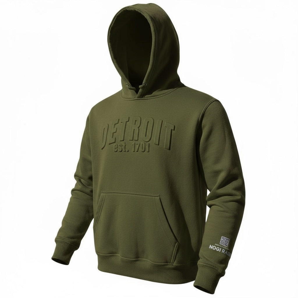 3D Detroit Hoodie (Olive Green)