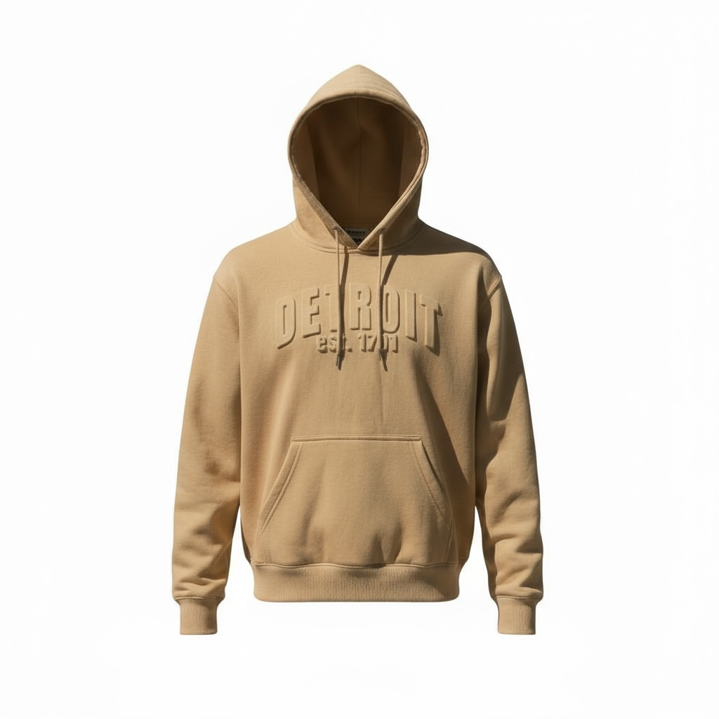 3D Detroit Hoodie (Beige)