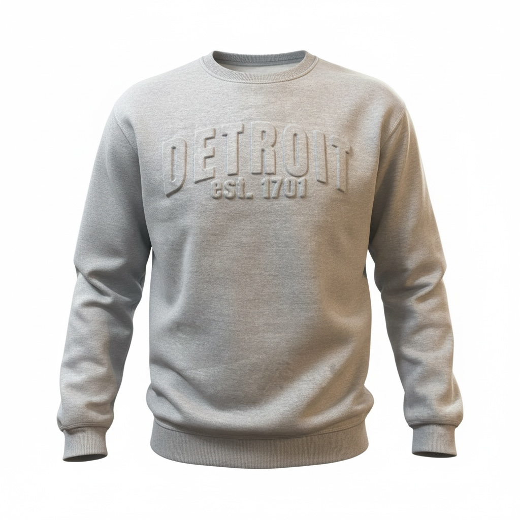3D Detroit Sweatshirt (Gray)
