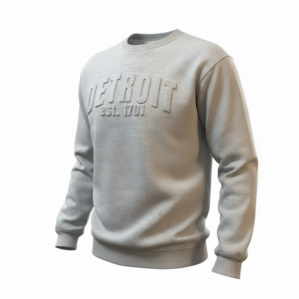 3D Detroit Sweatshirt (Gray)