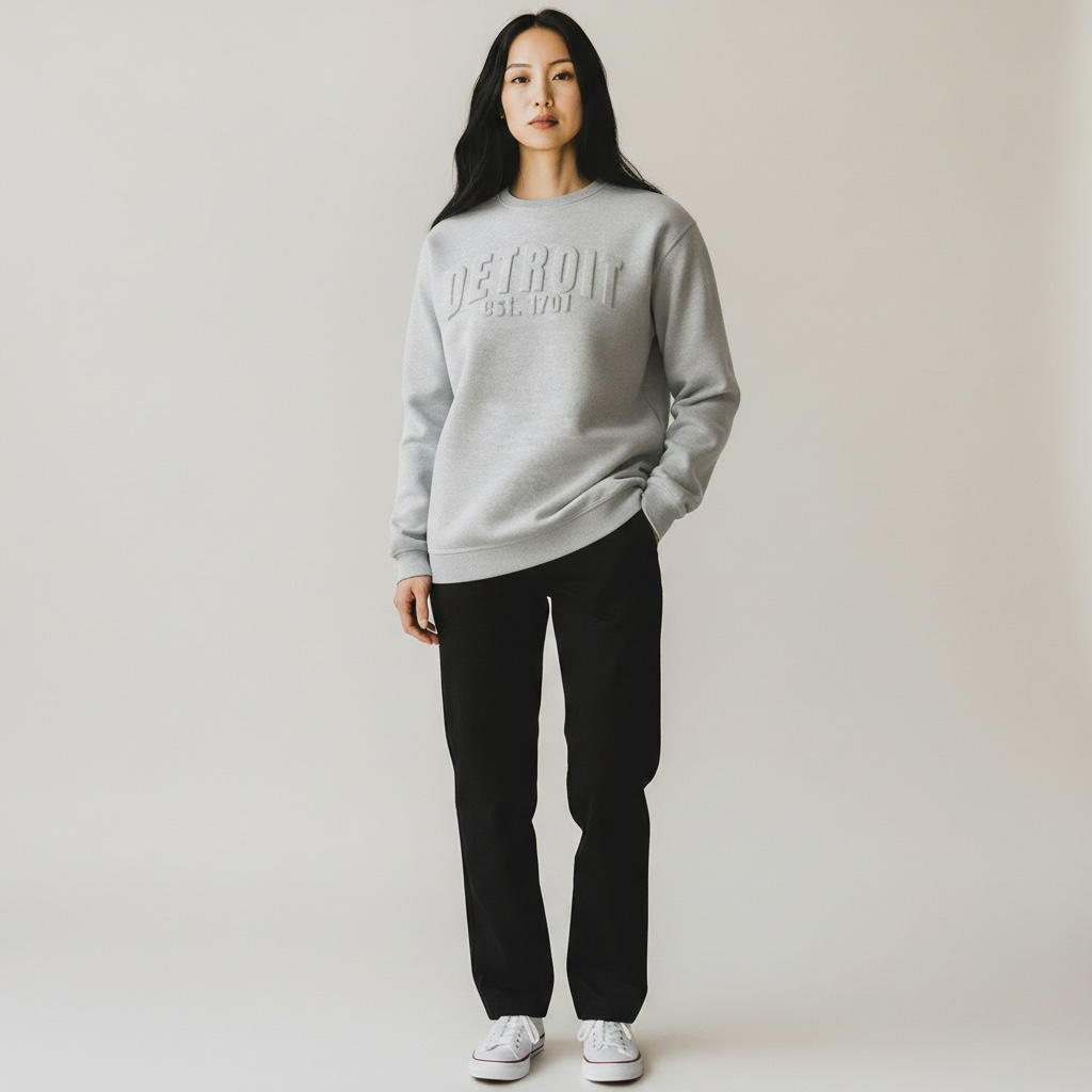 3D Detroit Sweatshirt (Gray)
