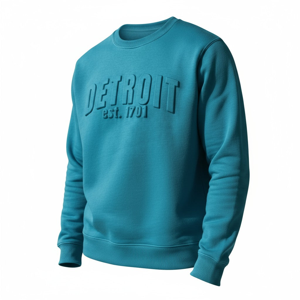 3D Detroit Sweatshirt (Teal)