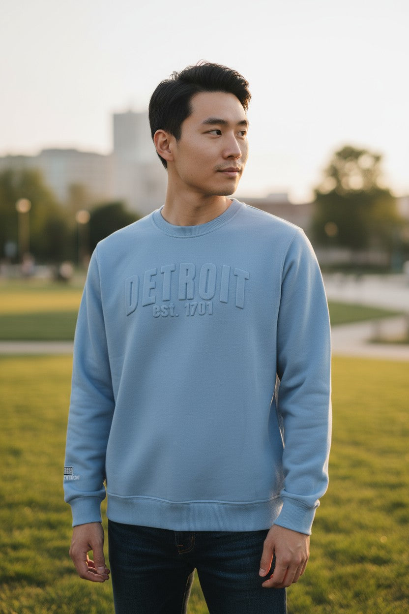 3D Detroit Sweatshirt (Ice Blue)