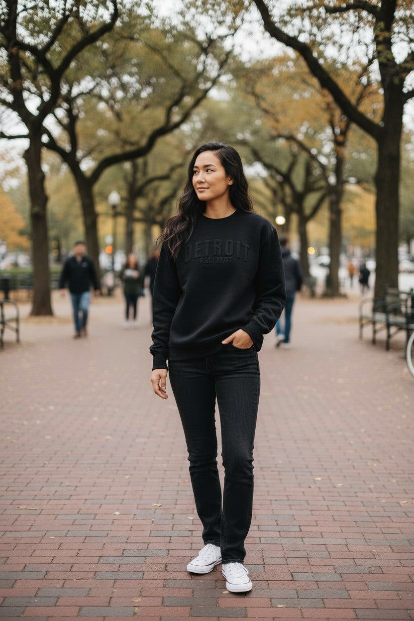 3D Detroit Sweatshirt (Black)