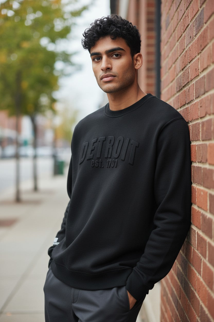 3D Detroit Sweatshirt (Black)