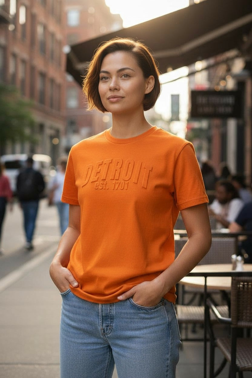 3D Short Sleeve T-Shirt (Orange)