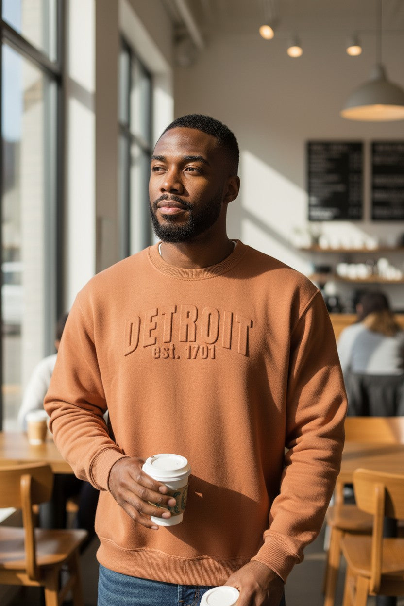 3D Detroit Sweatshirt (Cinnamon Butter)