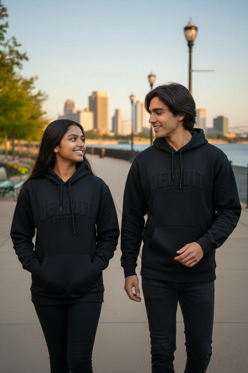 3D Detroit Hoodie (Black)