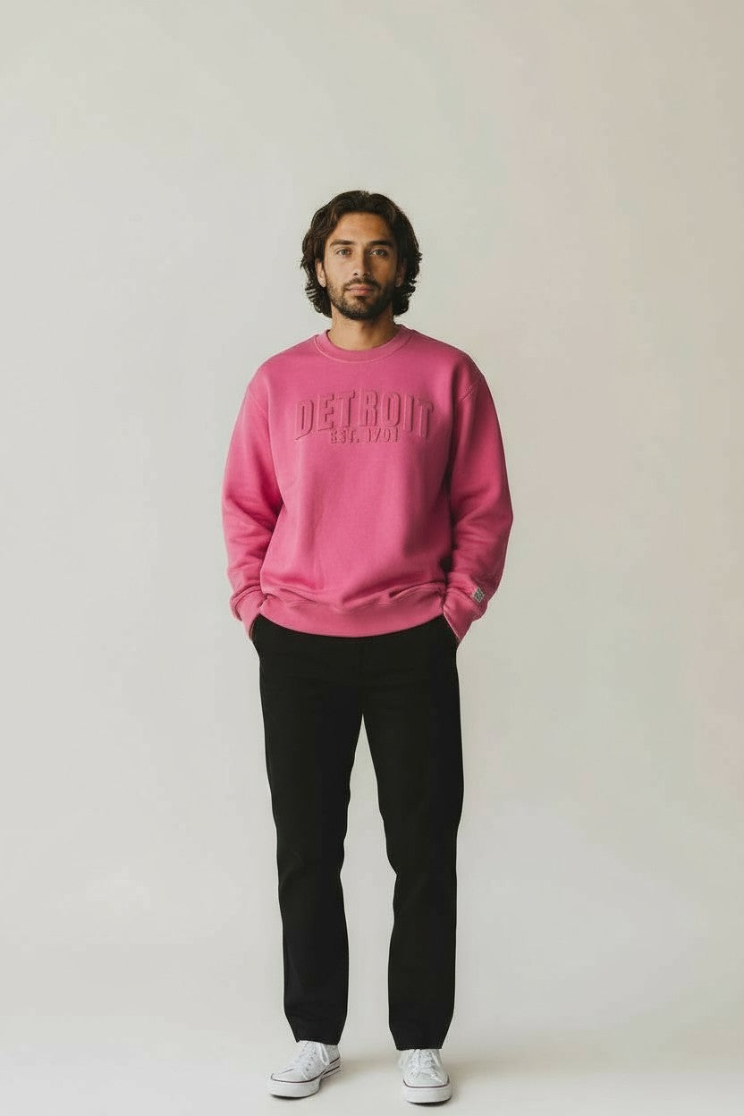 3D Detroit Sweatshirt (Pink)