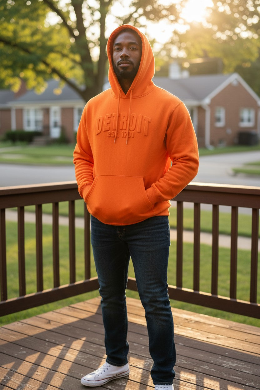3D Detroit Hoodie (Orange)